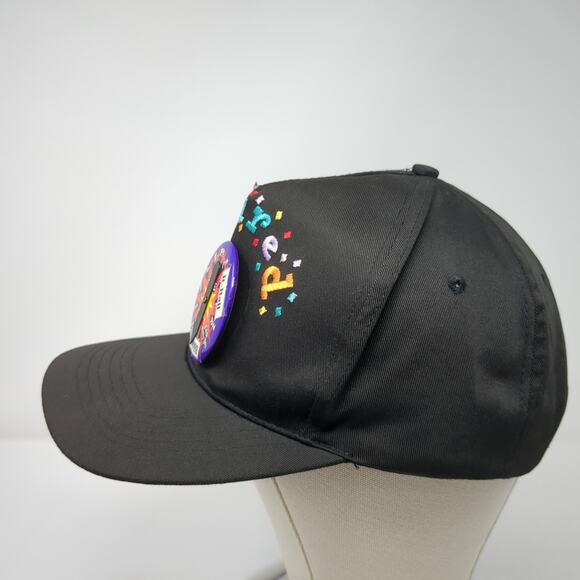 Retired Snapback 5 Panel Cap Black One Size Adjustable Embroidered Laid Back - Picture 3 of 9